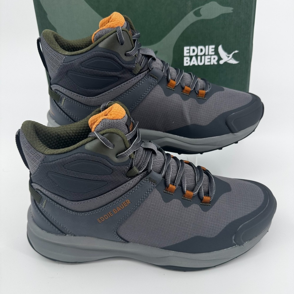 NEW Eddie Bauer Rapoza Shoes Boots‎ MENS Grey Lace Up Ankle SIZE 10.5
